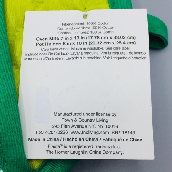 Fiesta Oven Mitt & Pot Holder Citrus Bliss - Picture 5 of 5